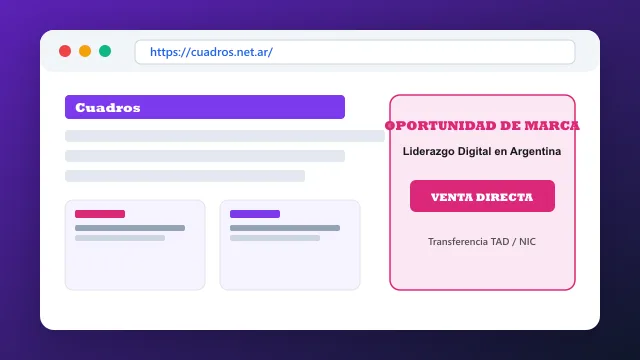 Modelo de aplicación comercial y proyectos digitales para cuadros.net.ar